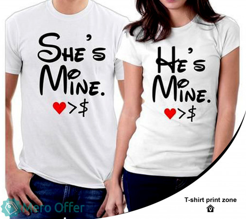 Couple Round Neck T-Shirt Combo